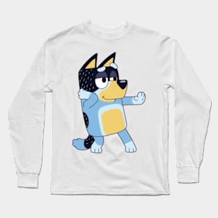 Bluey dancing Funny bluey Long Sleeve T-Shirt